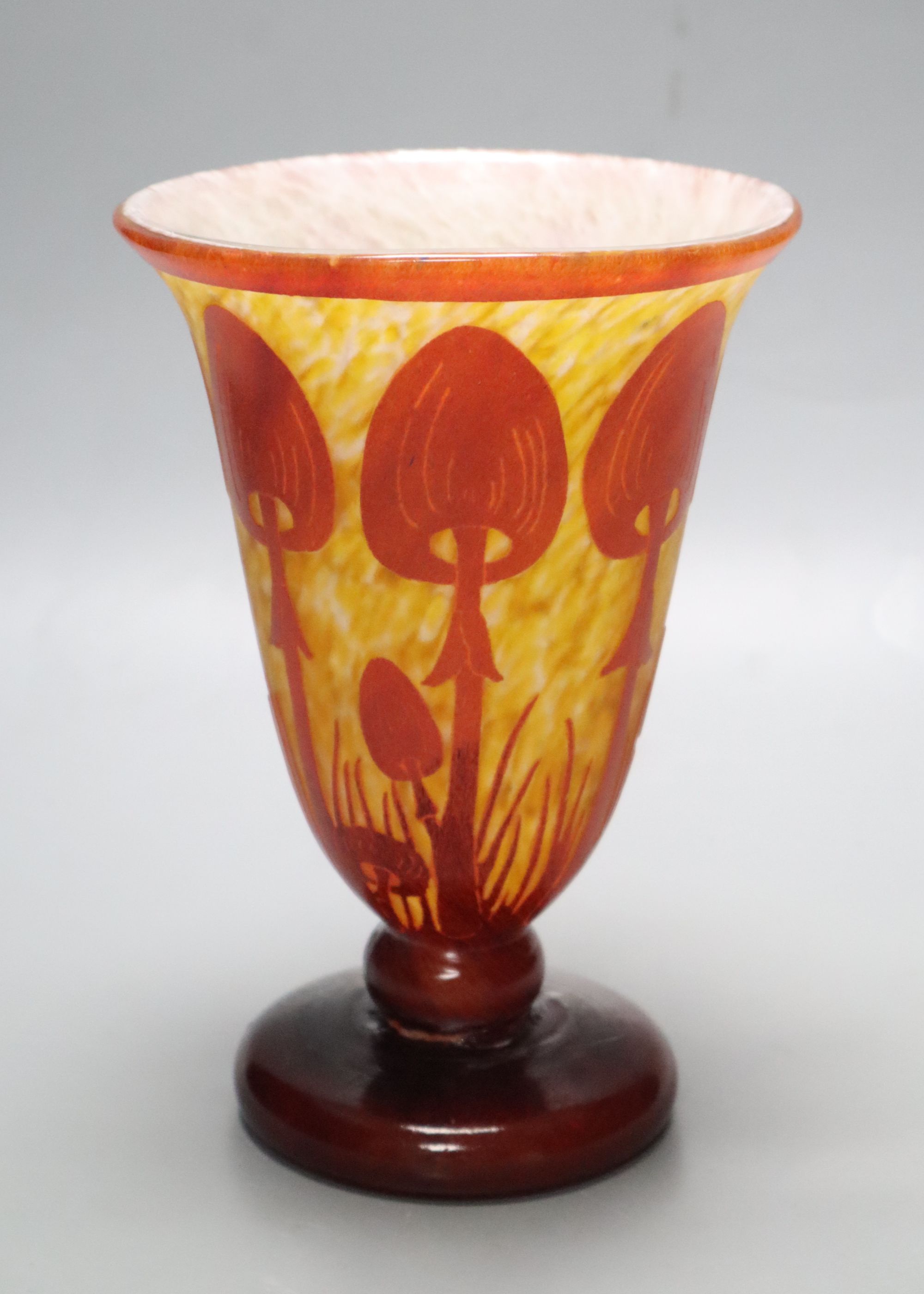 Charles Schneider Le Verre Francais. A cameo glass vase, height 21cm